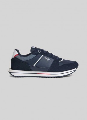 Zapatillas Pepe Jeans Tour Basic Correr Shoes Hombre Azul Marino | 352HNMQFE