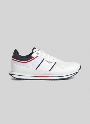 Zapatillas Pepe Jeans Tour Club Correr Shoes Hombre Blancas | 809DCUMTZ